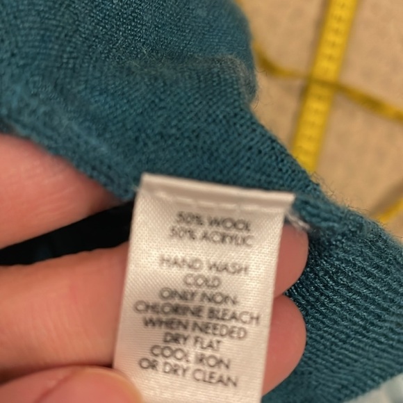 Calvin Klein long sleeve sweater teal wool blend for women size small - Picture 5 of 6